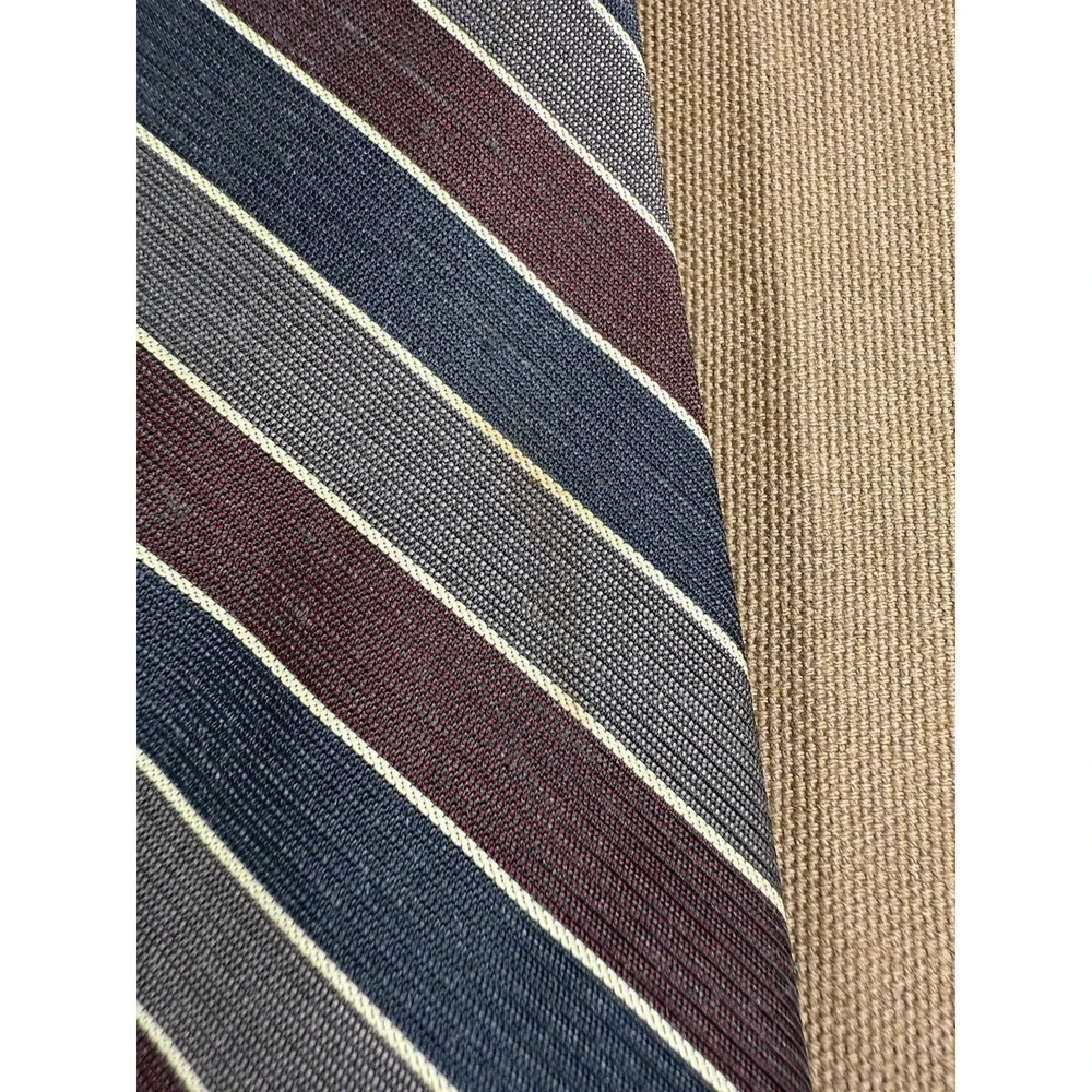 Lilly Dache Luxury Tie‎ Retro Blue Striped Silk Blend Necktie Classic